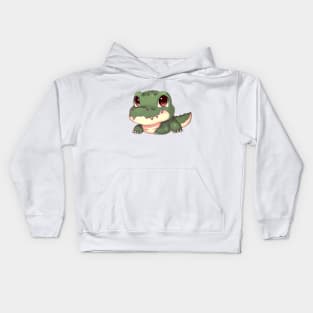 Cute Crocodile - Made by AI Kids Hoodie